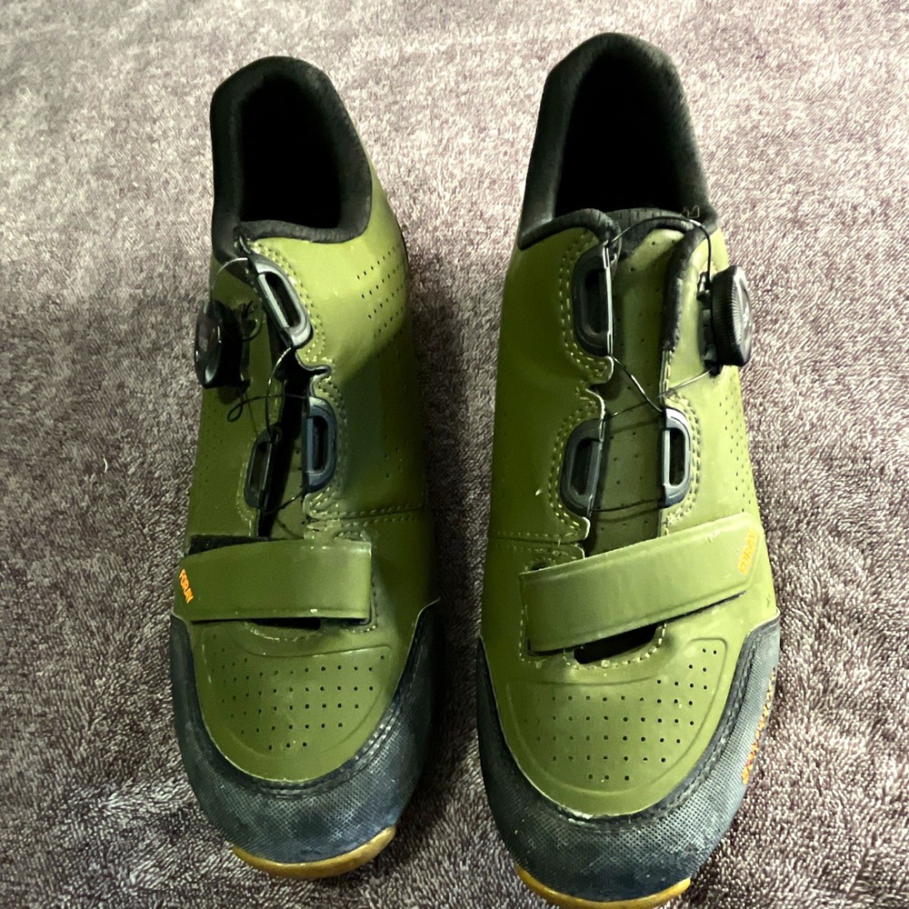Bontrager Foray Mountain Cycling Shoes BOA Dial 2-Bolt Cleat Green/Black Sz 10